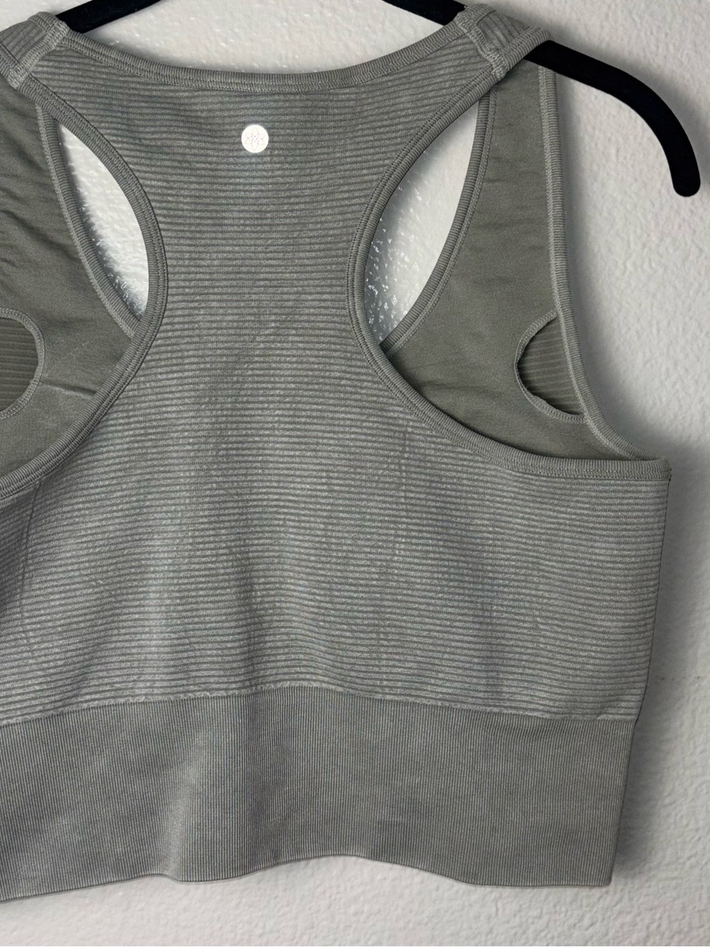 Harmony Balance seamless ribbed racerback sports bra woman's size large green - Picture 12 of 16